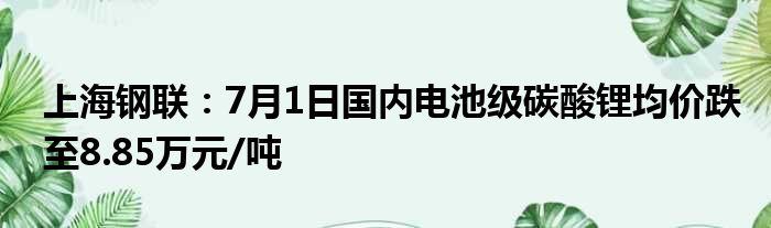 上海钢联，电池级碳酸锂价格飙升，今日涨幅达千元——市场走势深度解析